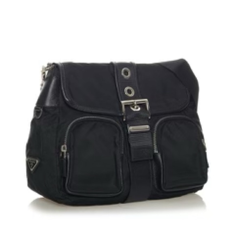 Prada Tessuto Nylon and leather crossbody bag